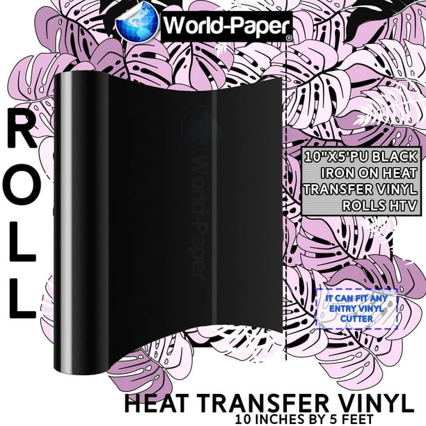 Heat Transfer Vinyl HTV for T-Shirts 10 Inches by 5 Feet Roll Bubble Gum